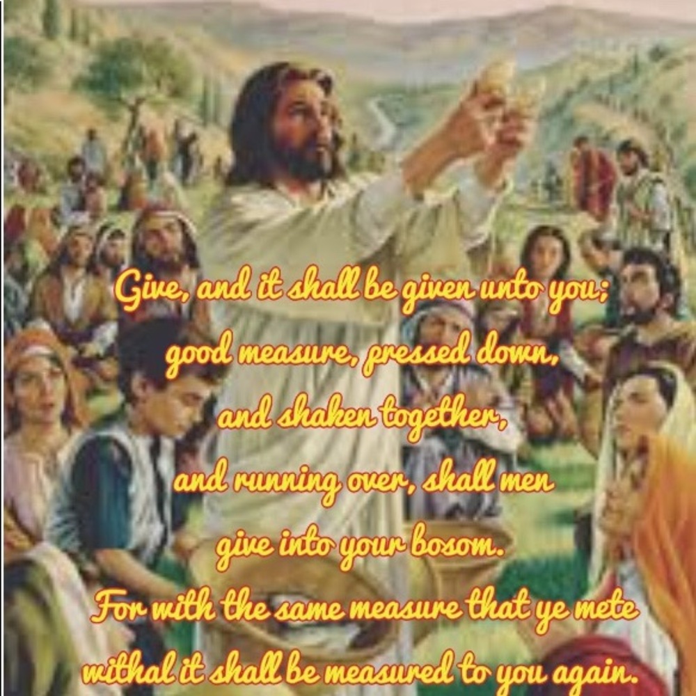 Be generous in all things